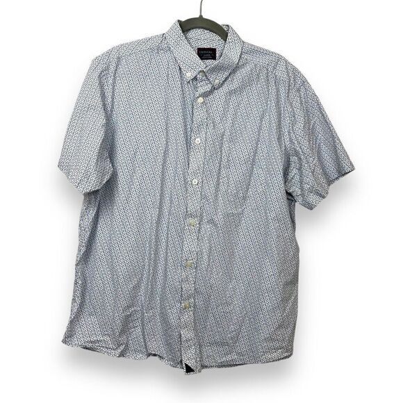 UNTUCKit Other - Untuckit Shirt Mens Extra Large Blue Giro Bicycle Print Short Sleeve Button Up